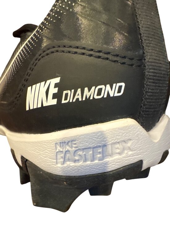 Nike Diamond Fastflex Baseball Cleats Black White Mens 11.5 NWOB Lightweight main image 5